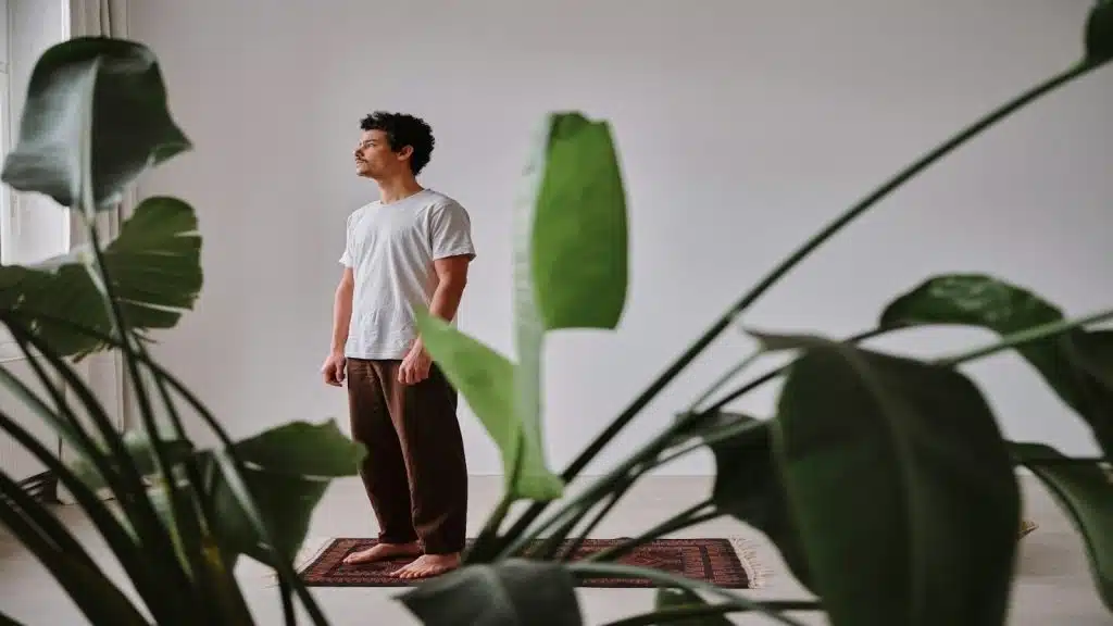 man reflecting alone