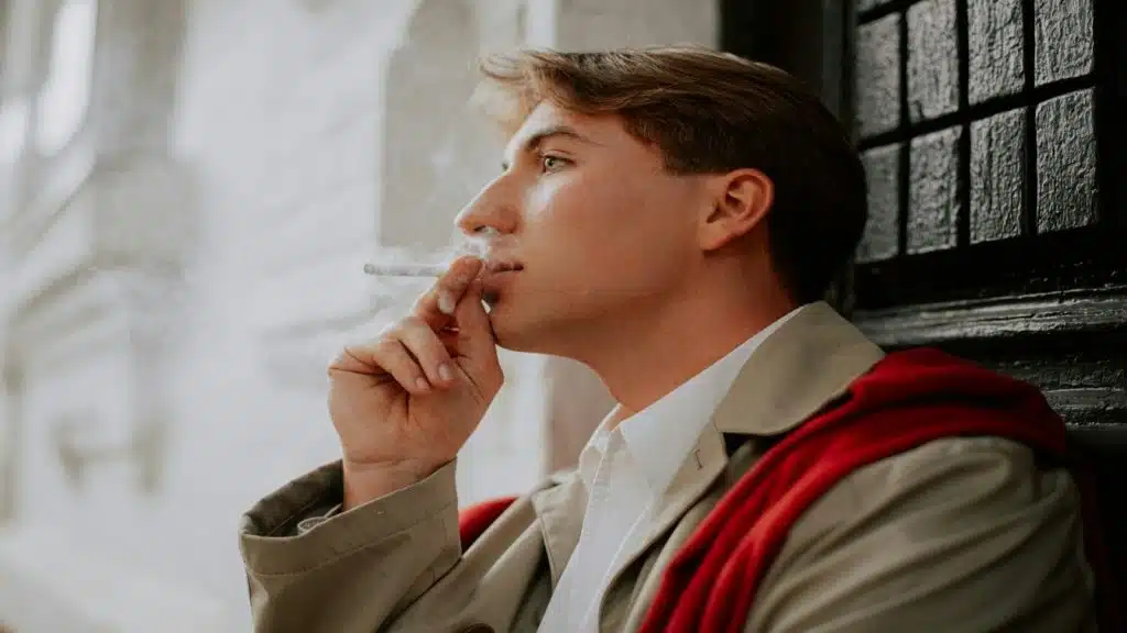 man thinking about the past