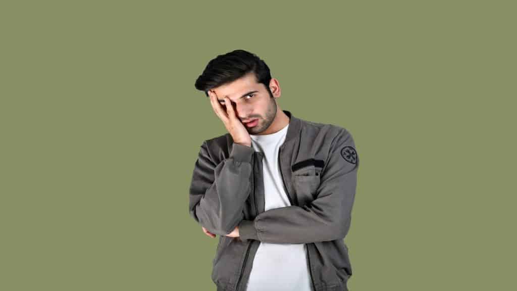 man feeling unresolved