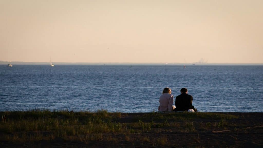 couple sitting in silence