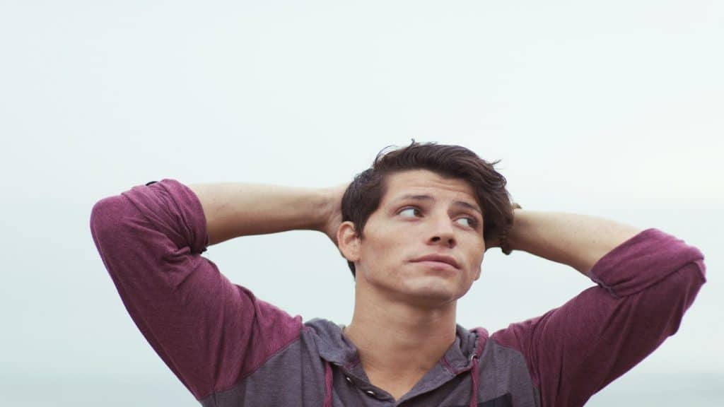 person feeling uncertain