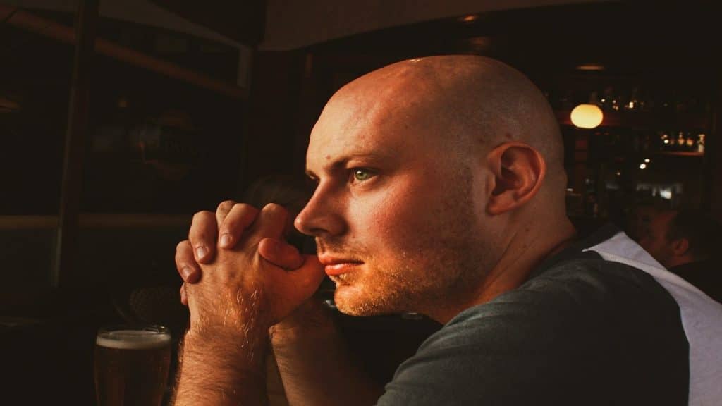 person deep in thought