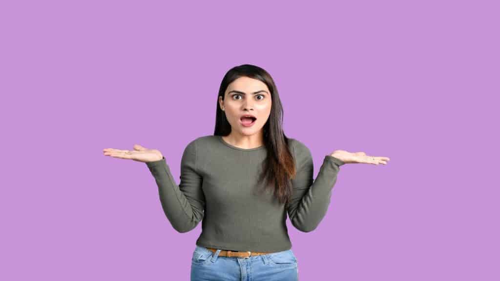 person feeling uncertain