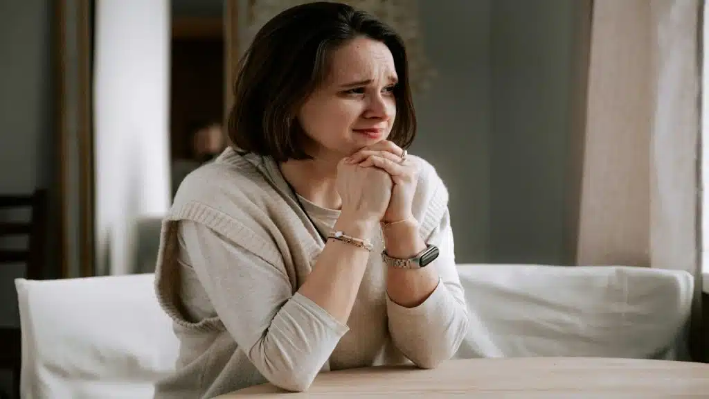 person apologizing sincerely