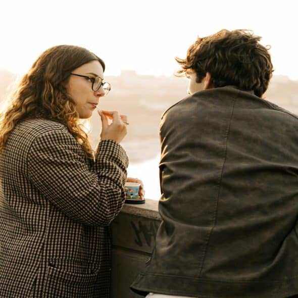 couple having a calm conversation