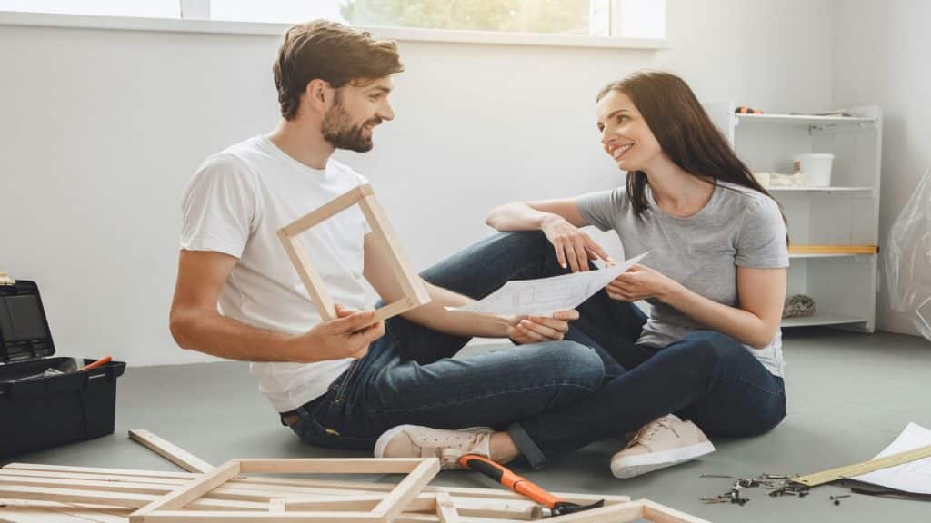 couple building together