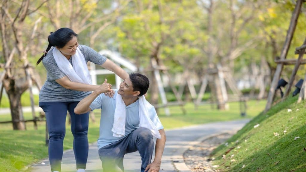 encouraging partner