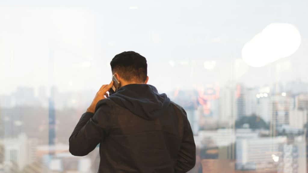man going back and forth in communication