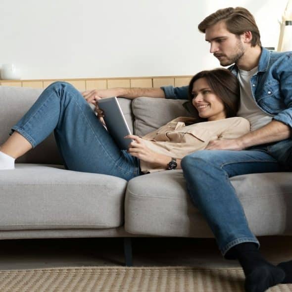 couple spending time together but with emotional distance