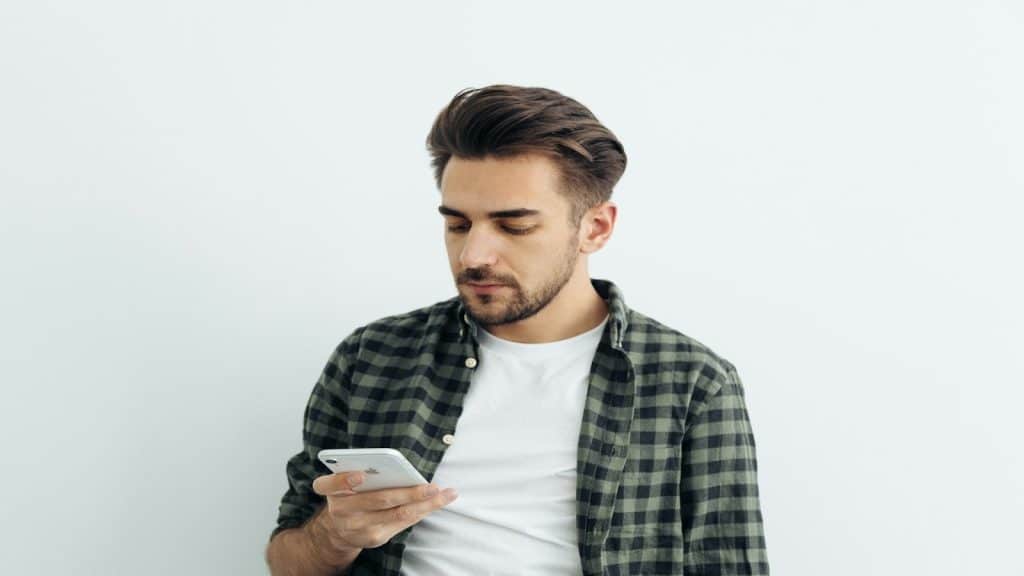 man texting inconsistently