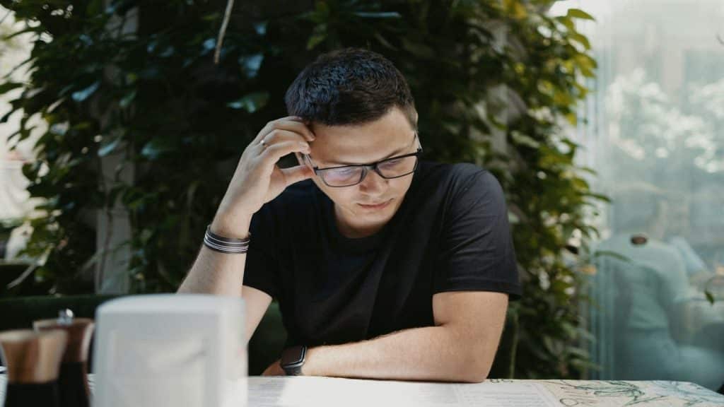 man focusing on other areas of life