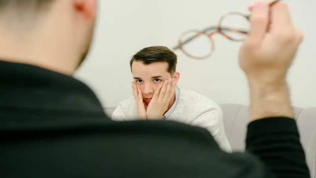person noticing repeated behavior