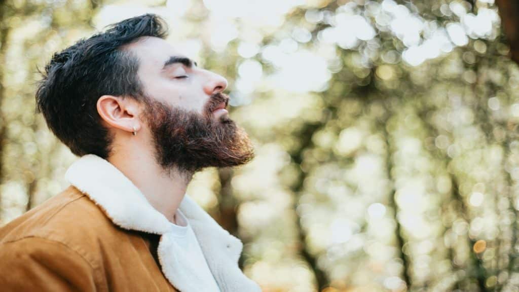 man acting naturally