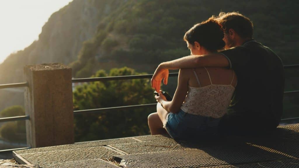 couple sitting quietly together