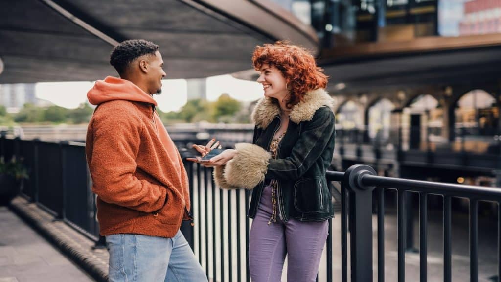 couple having a casual conversation