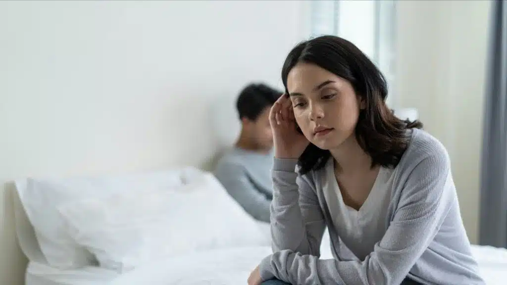 A man and woman having a conflict
