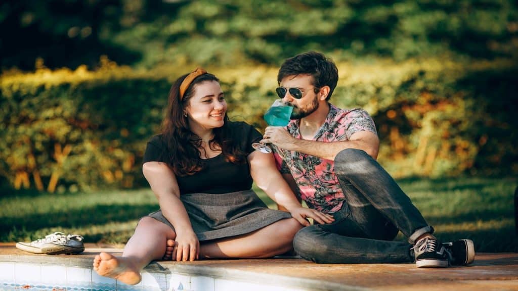 couple sharing a moment with slight distance