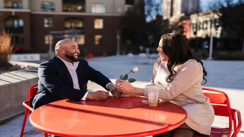 couple having a surface-level conversation