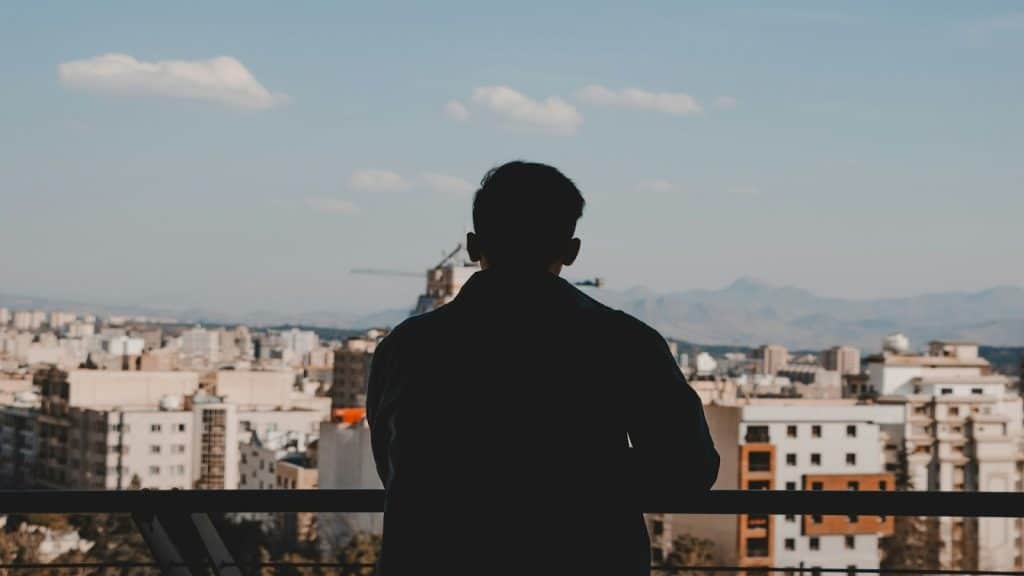person reflecting quietly