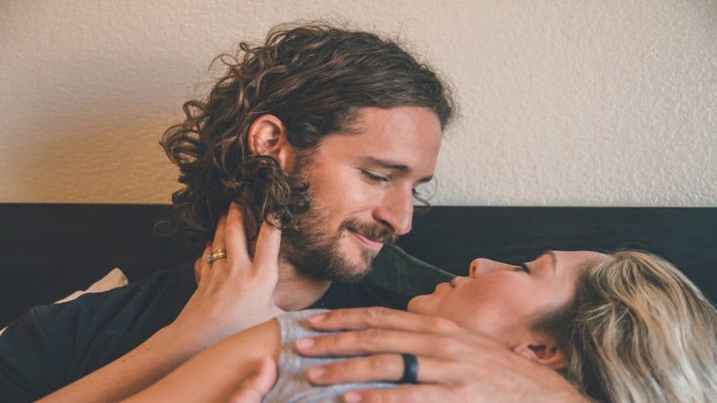 man showing intense early affection