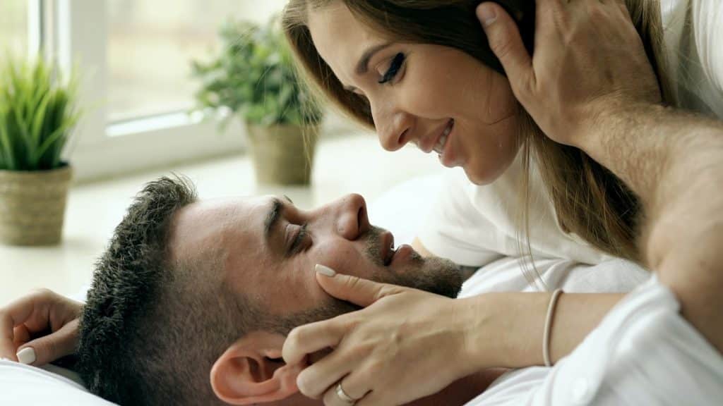 couple feeling comfortable together