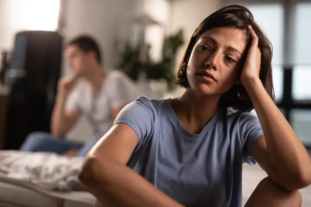 Woman looking tired