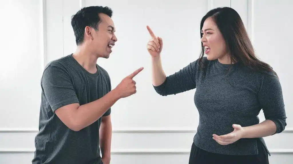 A couple arguing