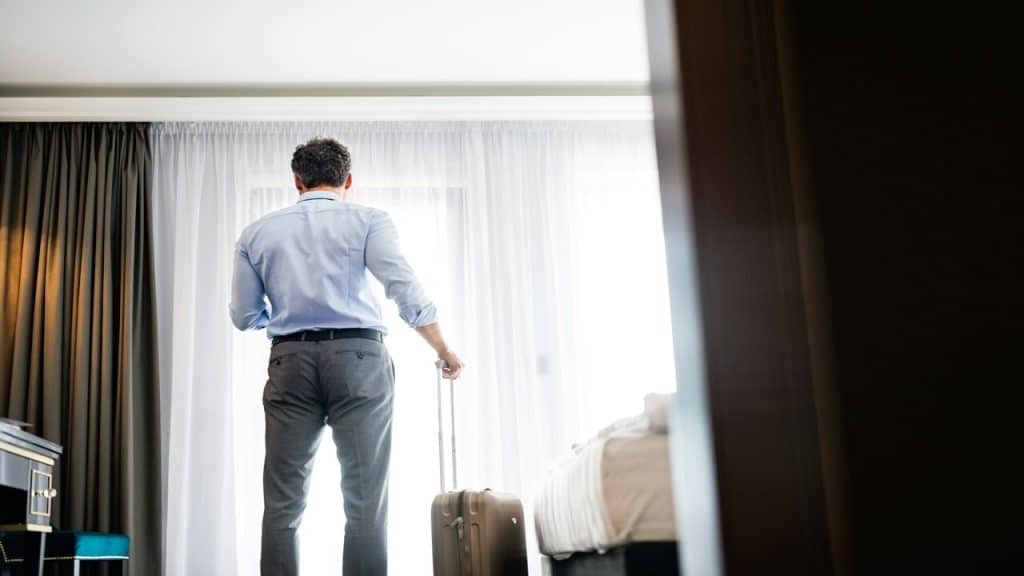 A man looking out the window 