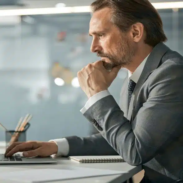 A man waiting for his colleagues