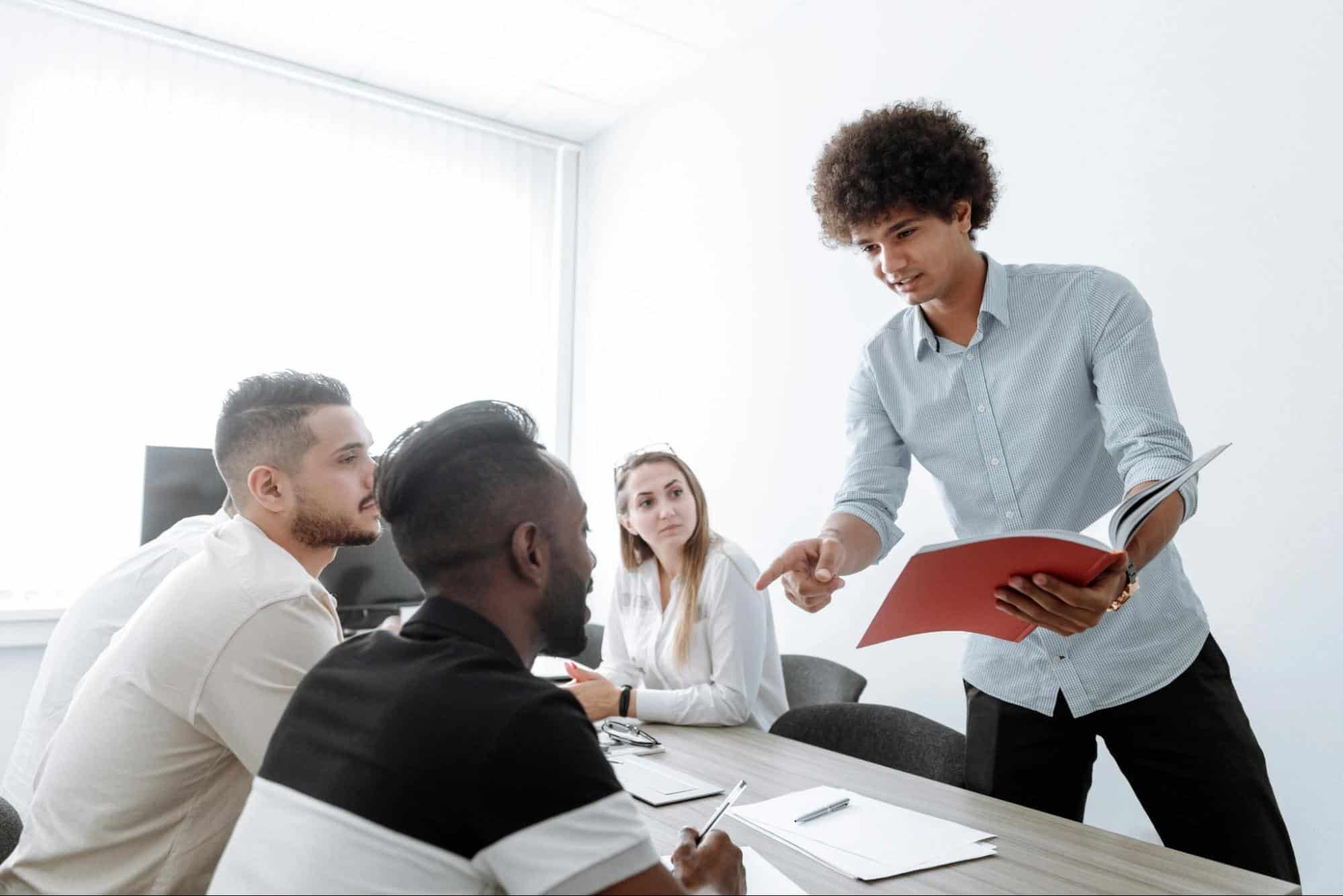 Office team having a meeting.