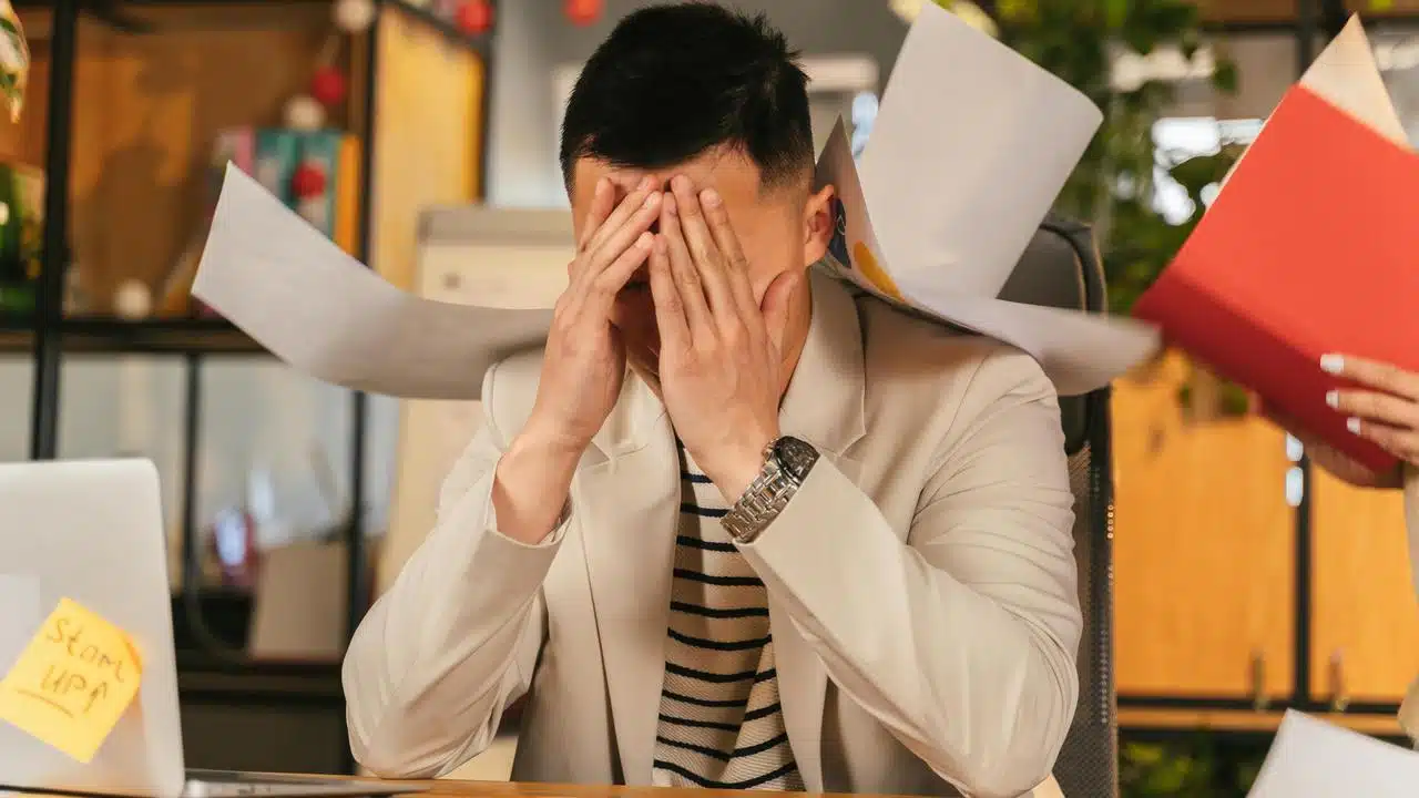 A stressed man