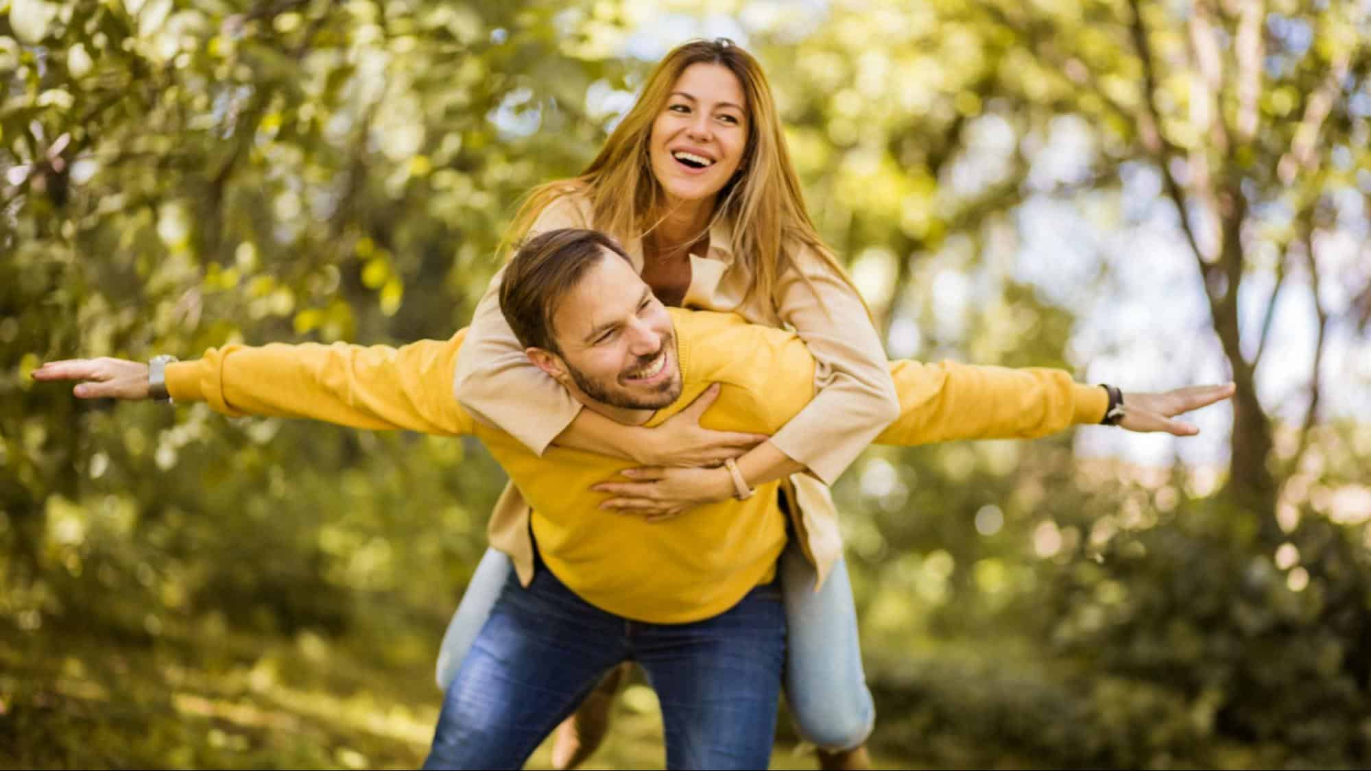 A couple having fun