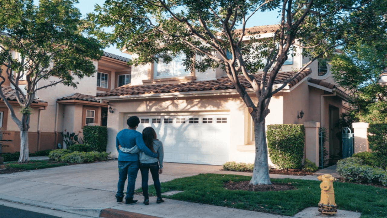 A couple looking at their dream home