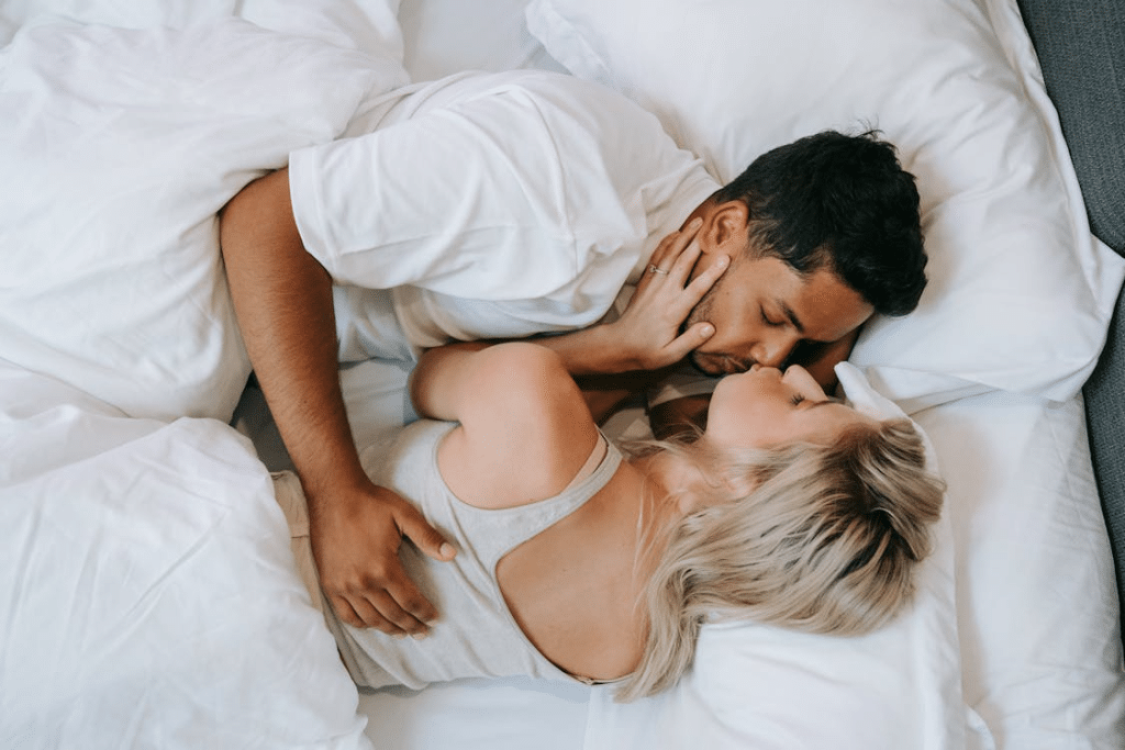 A couple being intimate