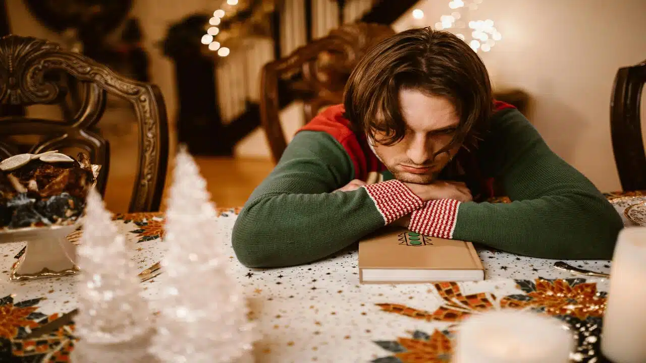 A man alone at Christmas