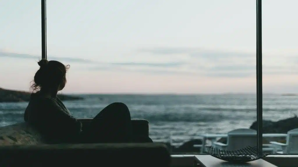 person spending time alone