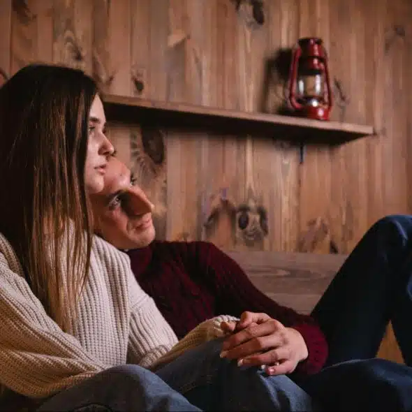A man and a woman together