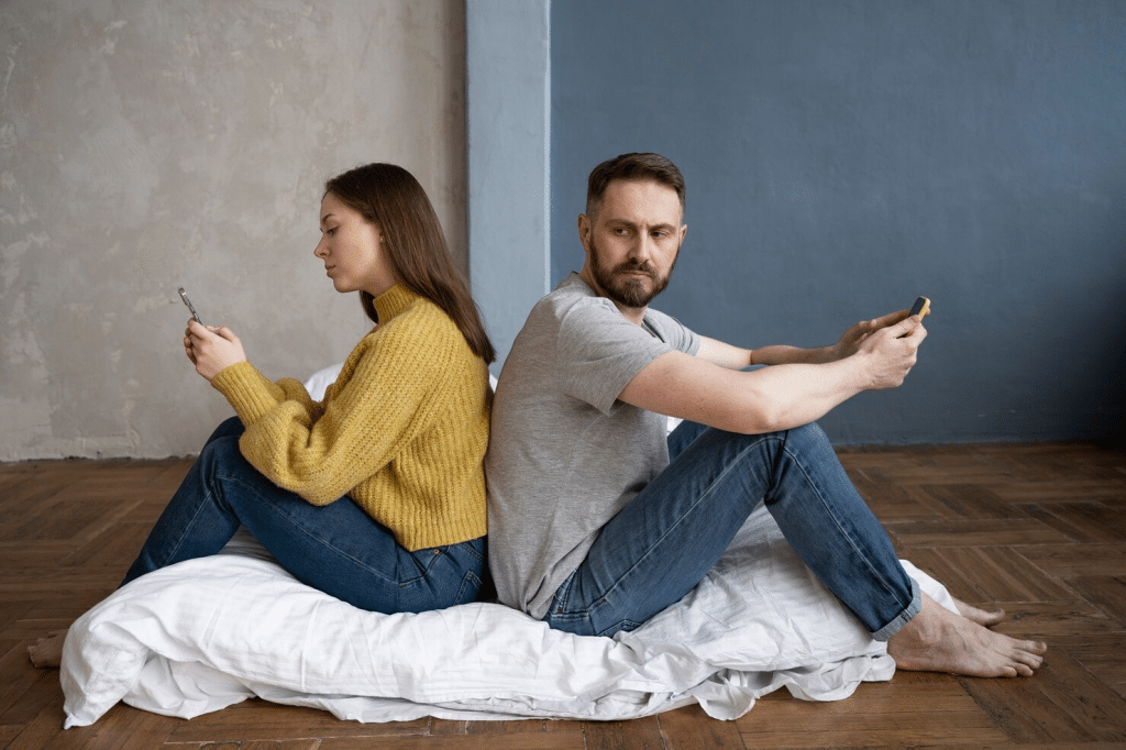 A man expecting something from woman