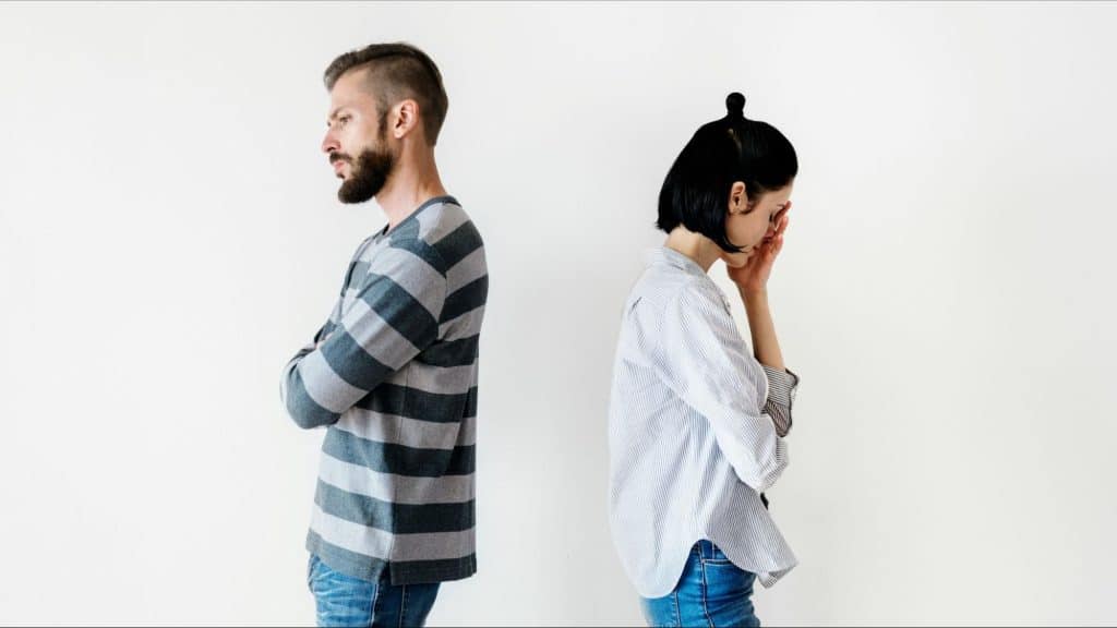 Couple disappointed with each other