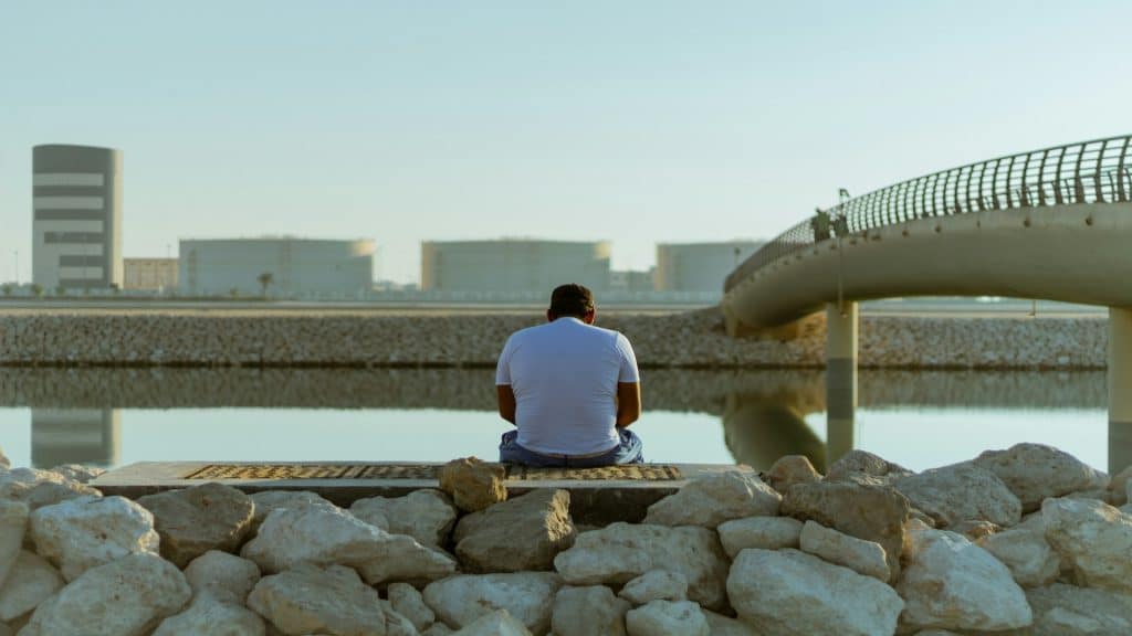 person reflecting on the situation