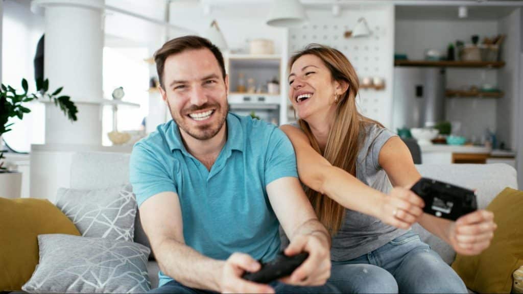 A man and woman bonding together