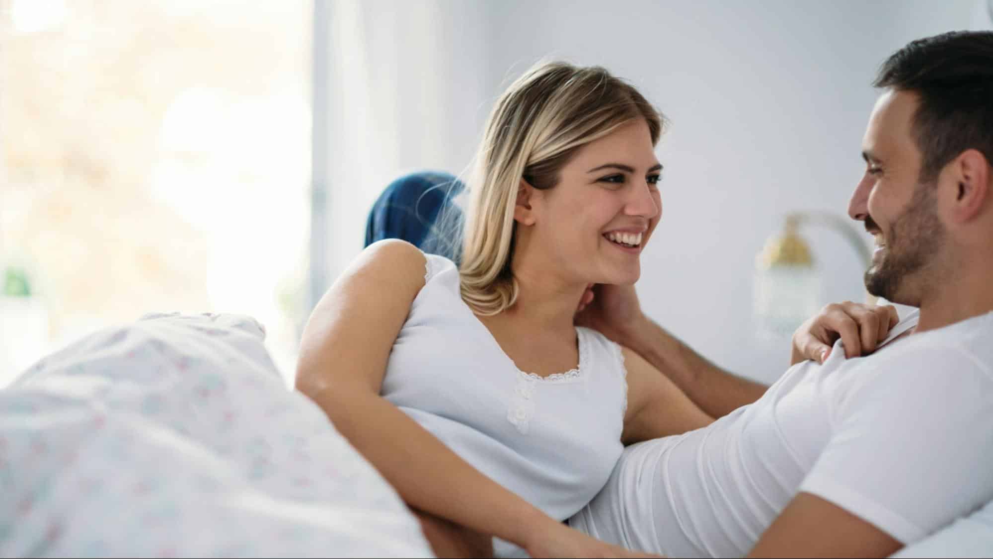 A man and a woman having a conversation