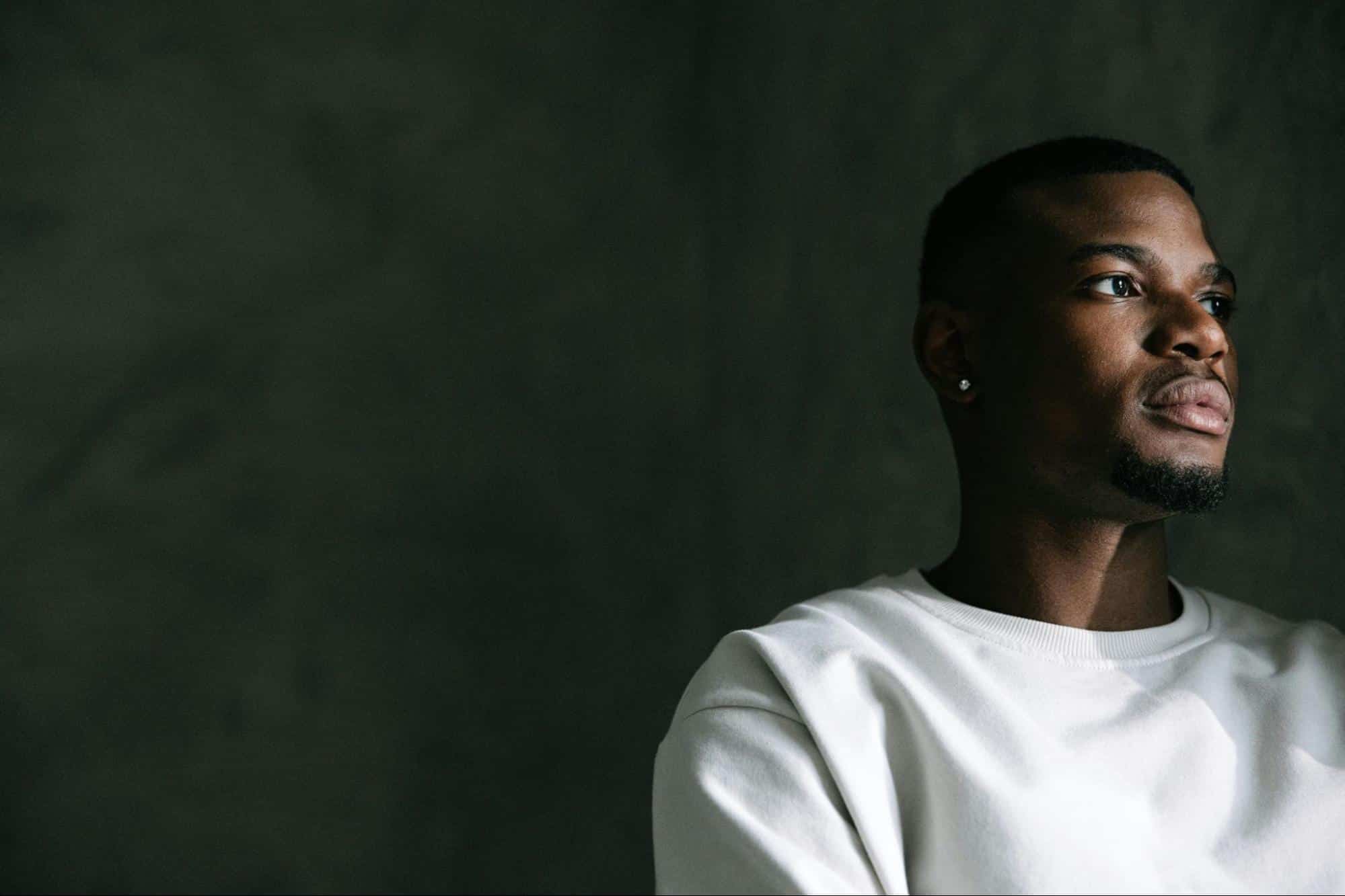 A man looking outside.