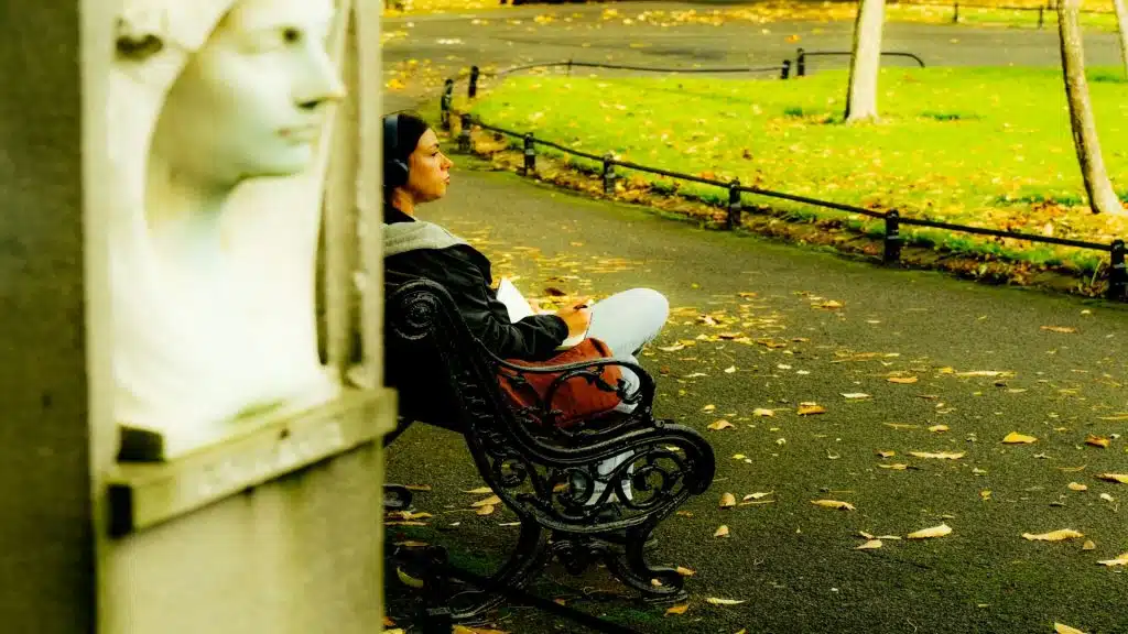 person enjoying solitude
