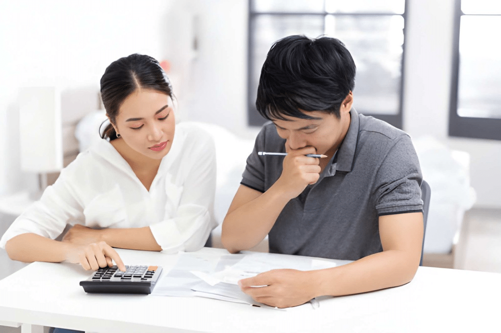 Young couple experiencing financial difficulties
