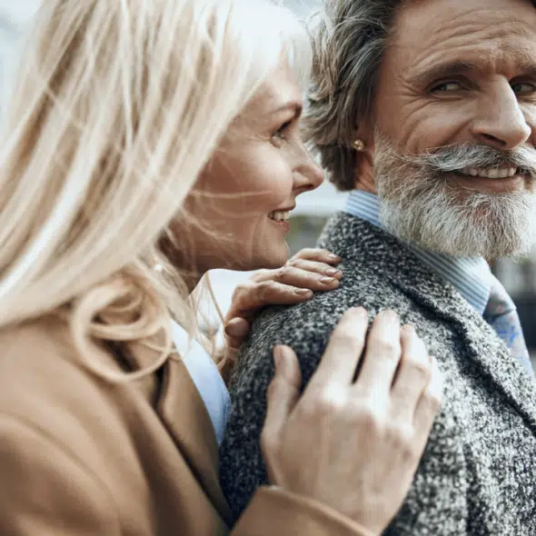 A beautiful mature couple on a date