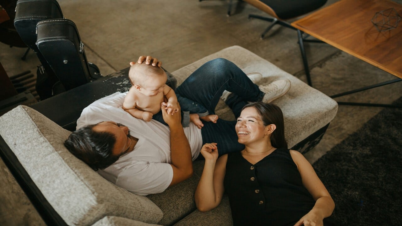 A family spending time together