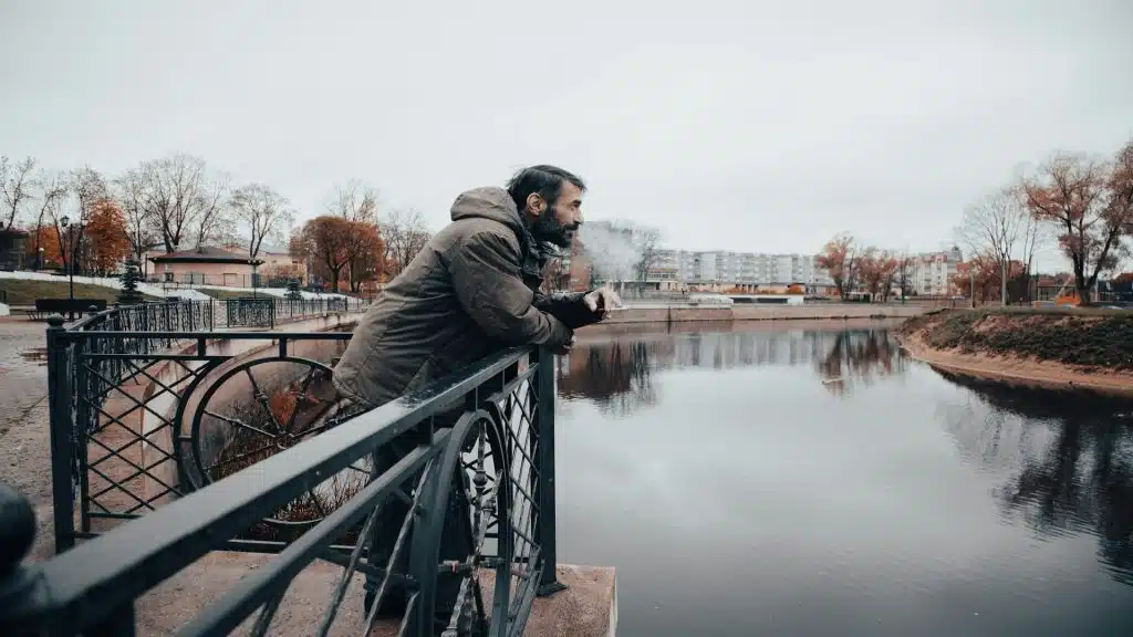 man reflecting on previous relationships