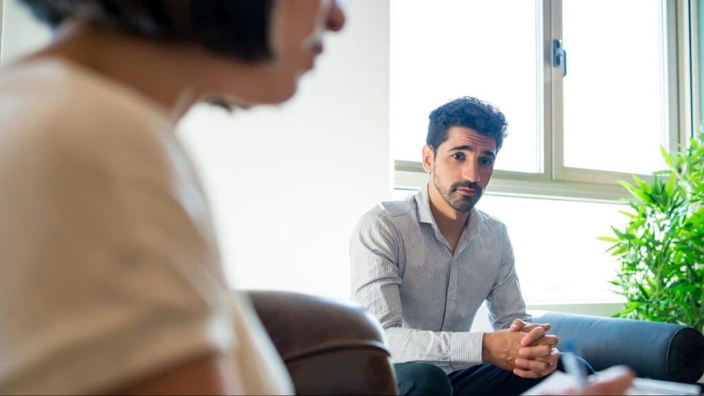 A man in a therapy