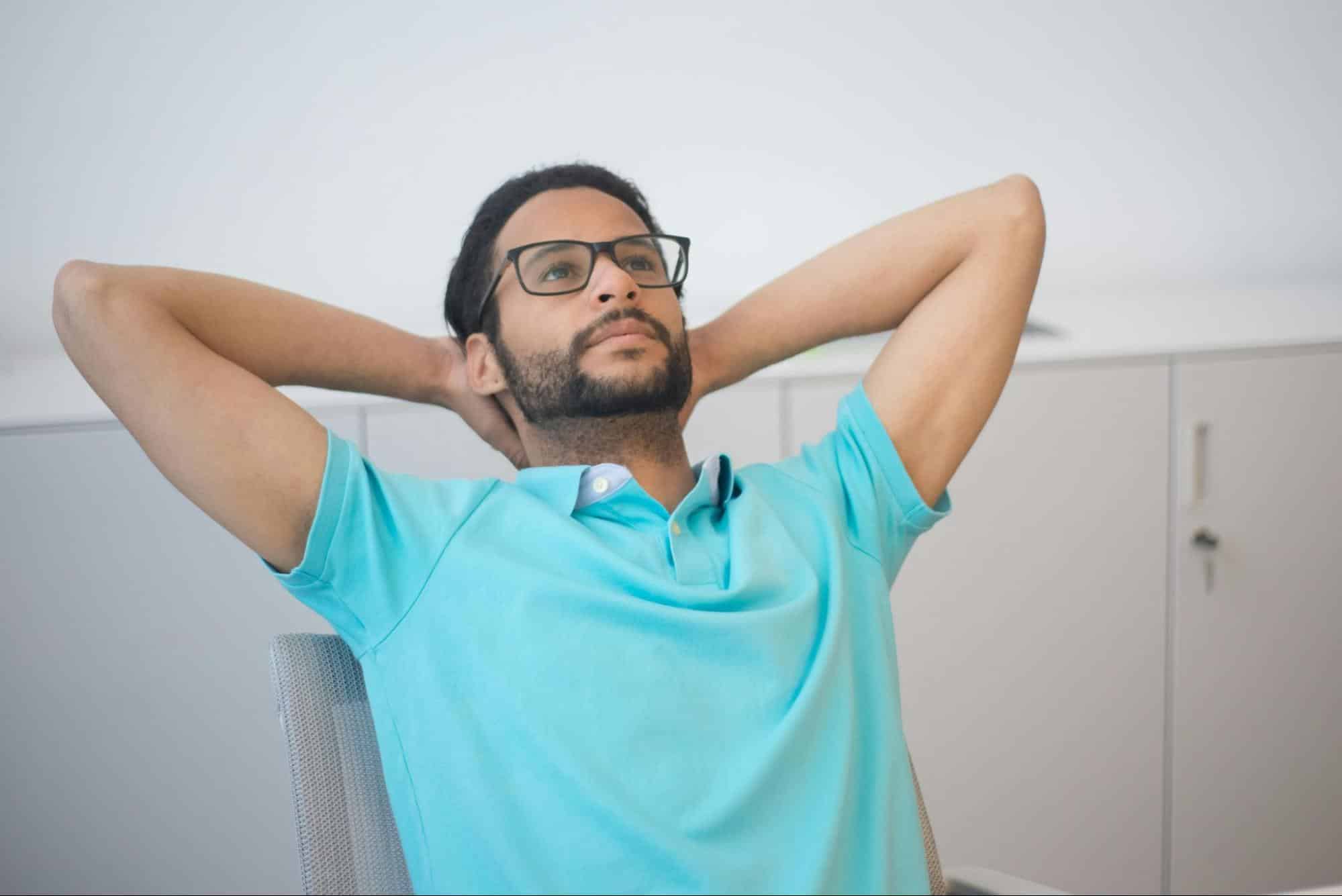 A man relaxing.